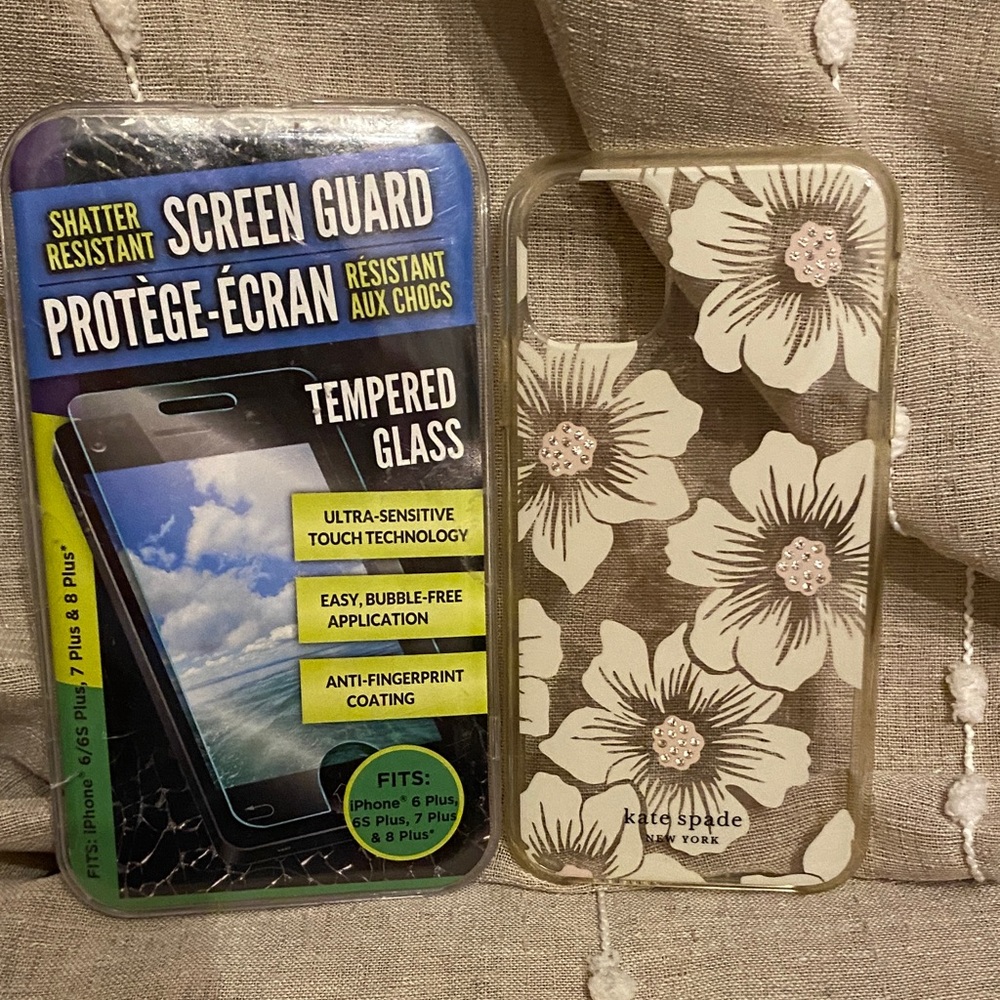 Kate Spade Floral Screen Protector & screen guard fits iphone 6/6S plus 7&8 plus